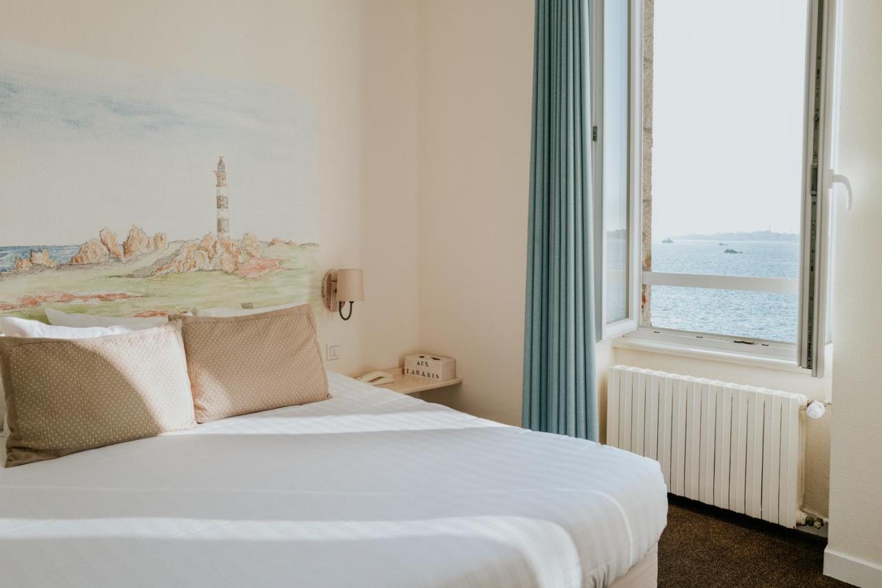 Hotel Aux Tamaris - Vue Mer 로스코프 외부 사진